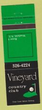 Matchbook Cover - Vineyard Country Club Westfield NY picture