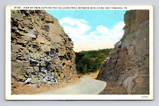 Postcard View of Twin Cuts Sullivan Trail Towanda Wyalusing PA Pennsylvania picture