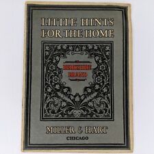 1920s-30s Berkshire Brand Little Hints for Home Booklet Housewife Miller Hart 2N picture