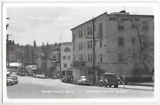 1950's Grass Valley, California - REAL PHOTO Main Street, Nevada County Postcard picture