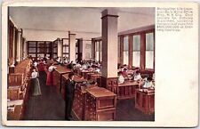 VINTAGE POSTCARD CLERKS AT METROPOLITAN LIFE INSURANCE CO. HOME OFFICE BLDG NYC picture