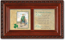 Cottage Garden Saint Patrick's Prayer Christ to Comfort Woodgrain Rope Trim Box picture