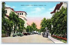Palm Beach Florida Postcard Worth Avenue Everglades Club c1940 Vintage Antique picture
