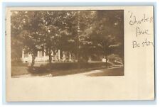 1909 View Of Charles Avenue Boston Massachusetts MA RPPC Photo Antique Postcard picture