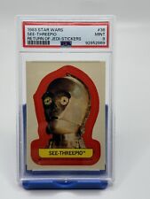 1983 Topps Star Wars Return of the Jedi Sticker #38 See Threepio PSA 9 Mint picture