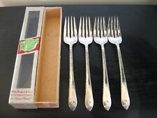 WM ROGERS SILVER PLATE ESQUISITE SALAD FORK - SET OF 4 picture