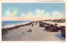 FL~FLORIDA~DAYTONA BEACH~LOOKING SOUTH~CARS ON BEACH~SALESMAN'S SAMPLE~C.1934 picture