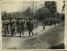 1940 Press Photo 47th Mexican Army soldiers on the march - sbx01067 picture