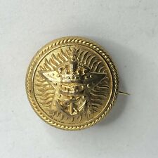 WW2 British Indian Navy Sweetheart Brooch Made From officers Button 25 mm  picture