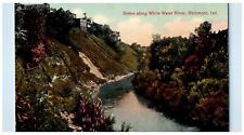 c1910's Scene Along While Water River Richmond Indiana IN Antique Postcard picture