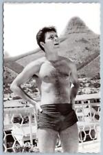 1950-60s RPPC CLIFF RICHARD BATHING SUIT SWIM TRUNKS BEEFCAKE FRENCH POSTCARD picture