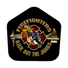 Firefighters Kick Out The Jambs Door Openers Metal Firefighting Shield Free S/H picture