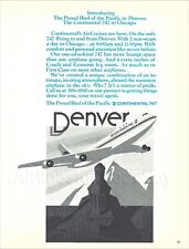 1971 CONTINENTAL Airlines BOEING 747 ad DENVER-CHICAGO airways advert PROUD BIRD picture