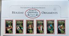 James Christensen COMPLETE SET OF GWS (12) CHRISTMAS ORNAMENTS Pearl Bisque NIB picture