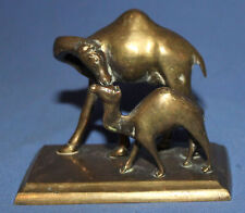 ANTIQUE HAND MADE BRONZE CAMELS FIGURINE picture