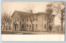 Walnut Iowa IA Postcard RPPC Photo High School Building Campus c1910's Antique picture