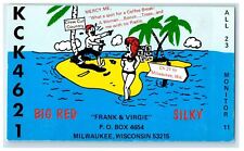 c1950s Frankie & Virgie in the Beach, Milwaukee Wisconsin WI Comic Postcard picture
