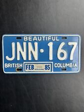 1985 British Columbia License Plate JNN - 167 Beautiful Slogan  picture