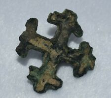 Genuine Ancient Bactrian Bronze Cross Seal Stamp Circa 2nd to 1st millennium BC picture