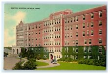 c1930's Massachusetts Newton Hospital Building Car Driveway MA Vintage Postcard picture