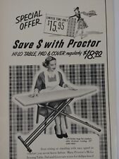 1952 Proctor Hi-Lo Ironing Table Print Ad Vintage Life Magazine Advertisement picture