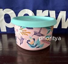 Tupperware Blushing Meadow Small One Touch Canister 2 cup / 575ml Pink Seal New picture