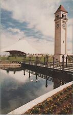 Souvenir Of Spokane Riverfront Park Re dedication Wash. Chrome Vintage Postcard picture