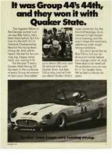 1976 QUAKER STATE Motor Oil Bob Tullius SCCA Jaguar Vintage Print Ad picture