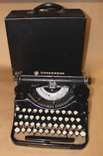 Antique 1934 Underwood 4-Bank Portable Typewriter [READ DESC.] - Black w/Case picture