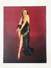 Mint Condition 1940's  Billy DeVorss Pinup Girl Picture Brunette in Black Dress picture
