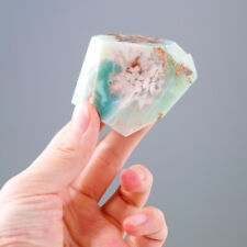 1*Natural Flower Agate Geometric Cube Cherry Blossom Crystal Reiki Healing Stone picture