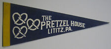 Old Vintage Antique 1960's The Pretzel House Lititz, PA. Travel Pennant *H471 picture