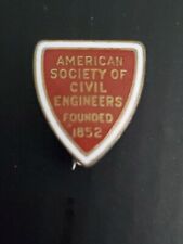 Vintage American Society of Civil Engineers Lapel Pin Gold Filled Pinback picture