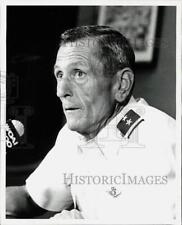1981 Press Photo Gen. Bennie L. Davis at press conference, Randolph AFB, Texas picture