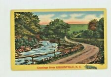 Vintage Postcard NORTH CAROLINA   GREETINGS FROM GIBSONVILLE  LINEN POSTED 1950 picture