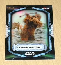2022 Topps Star Wars Finest BLACK Refractor Chewbacca #21 6/10 picture