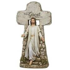 Risen Jesus Easter Statue Walking Out Of Tomb How Great Thou Art 15 inch picture
