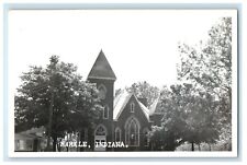 c1940's View Of Methodist Church Markle Indiana IN RPPC Photo Vintage Postcard picture