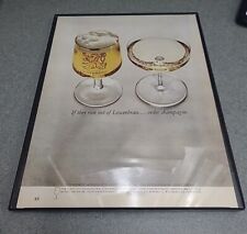 Lowenbrau Munich Beer 1963 Print Ad Framed 8.5x11  picture