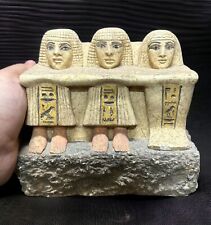 Ancient Egyptian Statue a trinity of an Egyptian Pharaonic family Unique BC picture
