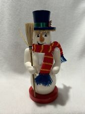 Vintage Nutcracker Village Wooden Snowman 1999 Christmas Holidays picture