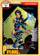 1991 Impel Marvel Universe Series II Small Date Font Print Variation 18 Psylocke picture