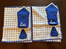 Vintage His & Hers placemats And Napkins set Lui & Lei Handmade Italy Italian picture