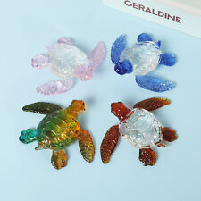Color Crystal Turtle Figurine Collectible Glass Sea Animal Ornament Decor Gift picture