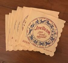 MINT Vintage Jim Beam Zodiac Cocktail Napkins, Never Used, Lot of 25 picture