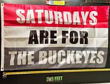 Football Flag  Ohio State Buckeyes NFL Man Cave Beer USA Sign 3x5' picture
