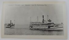Steamship Steamer FAVORITE & MANATEE St Petersburg Florida real photo postcard picture