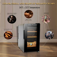 25L Electric Humidor Cigar Cooler Cabinet Touch Cedar Wood Shelf Digital Hygrome picture