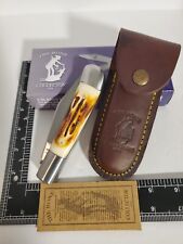 The Bone Collector USA 4 Blade Folding Pocket Knife With Leather Sheath picture