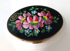 Pressed Powder Compact Hand Painted S F Co NYC Pressed Powder Compact Vintage picture